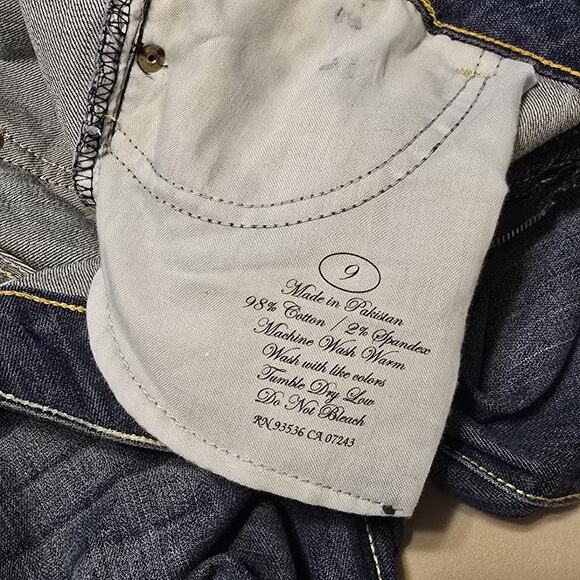 EckoRed Bootcut Womens Jeans Size 9 Blue Medium Wash Low-Rise Embroidered Rhino - Picture 4 of 16